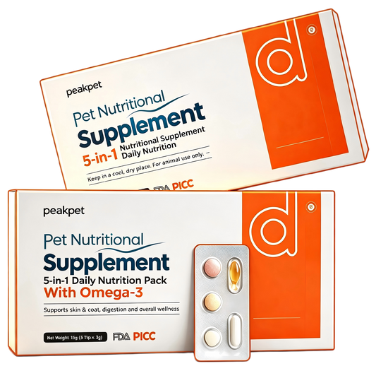Peakpet 5‑in‑1 Daily Nutrition Pack with Omega‑3